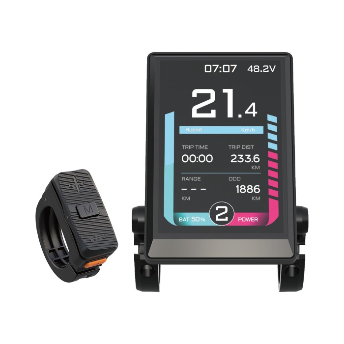 TFT 350 Display – 9 Levels of Pedal Assist for E-Bike Conversion Kits